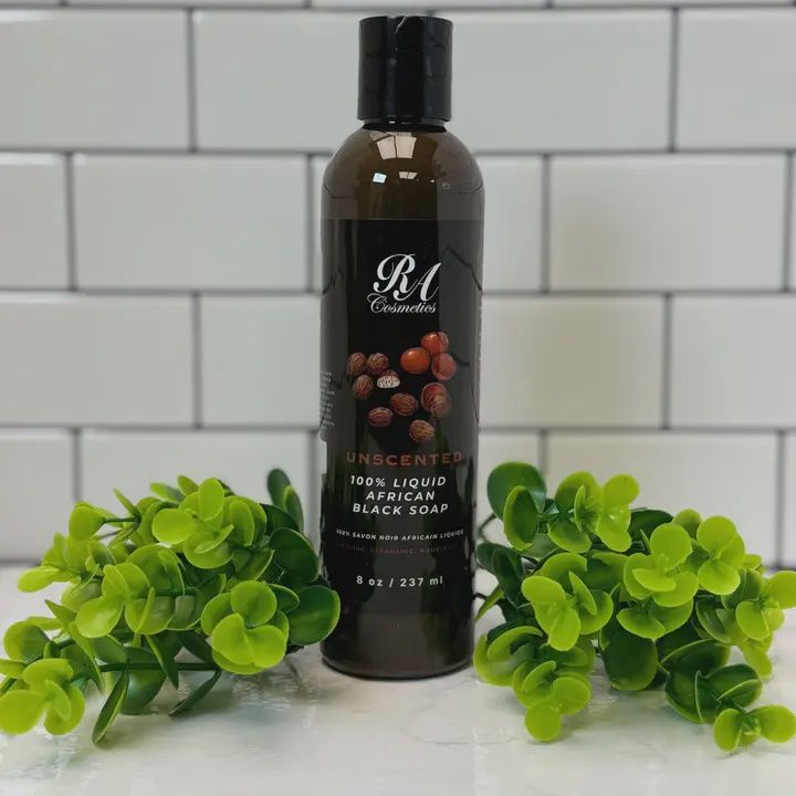 100% Liquid African Black Soap - Unscented - 8oz