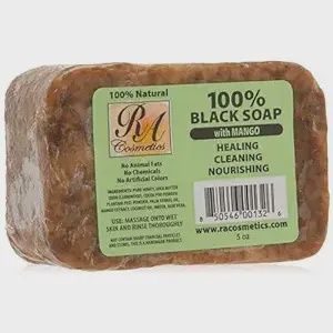 African Black Soap Bar - Mango, 5 oz