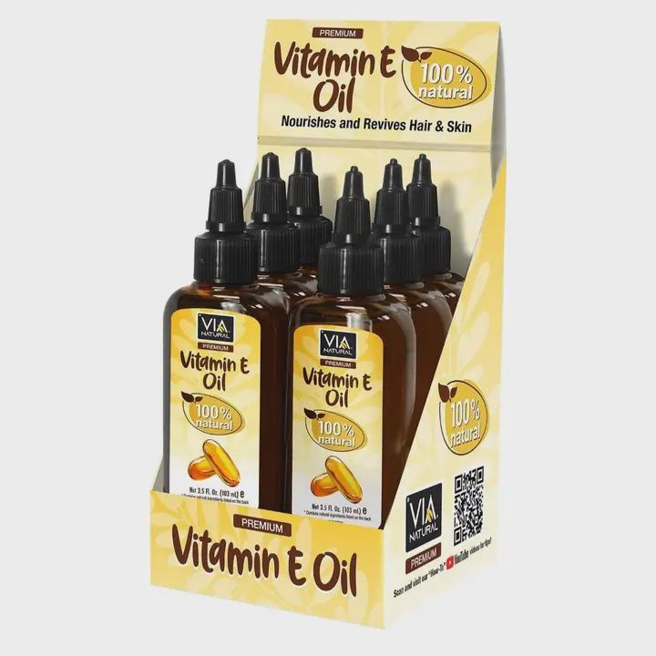 Via Vitamin E Oil 100% Natural 3.5 oz – Case of 6