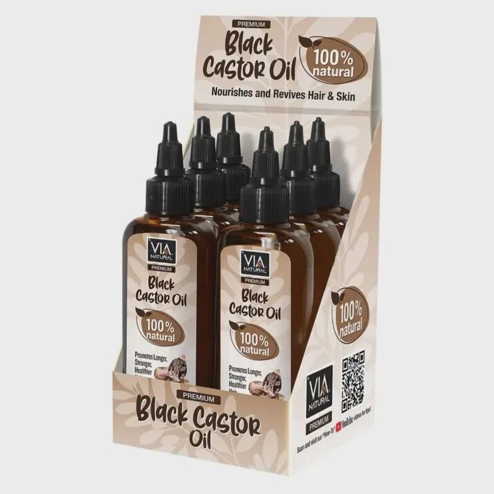 Via Black Castor Oil 3.5 oz – Case of 6CT