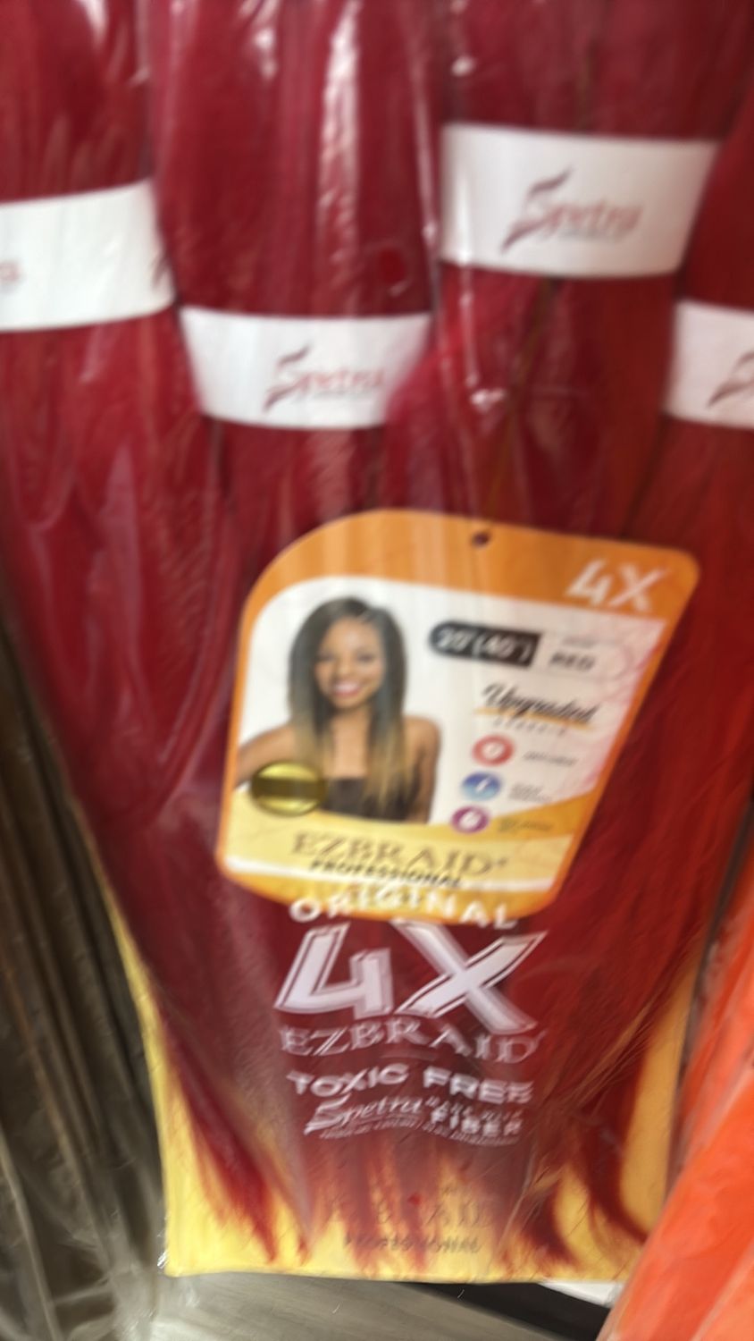 Braiding Hair EZ braid red 4x 20”(40”)