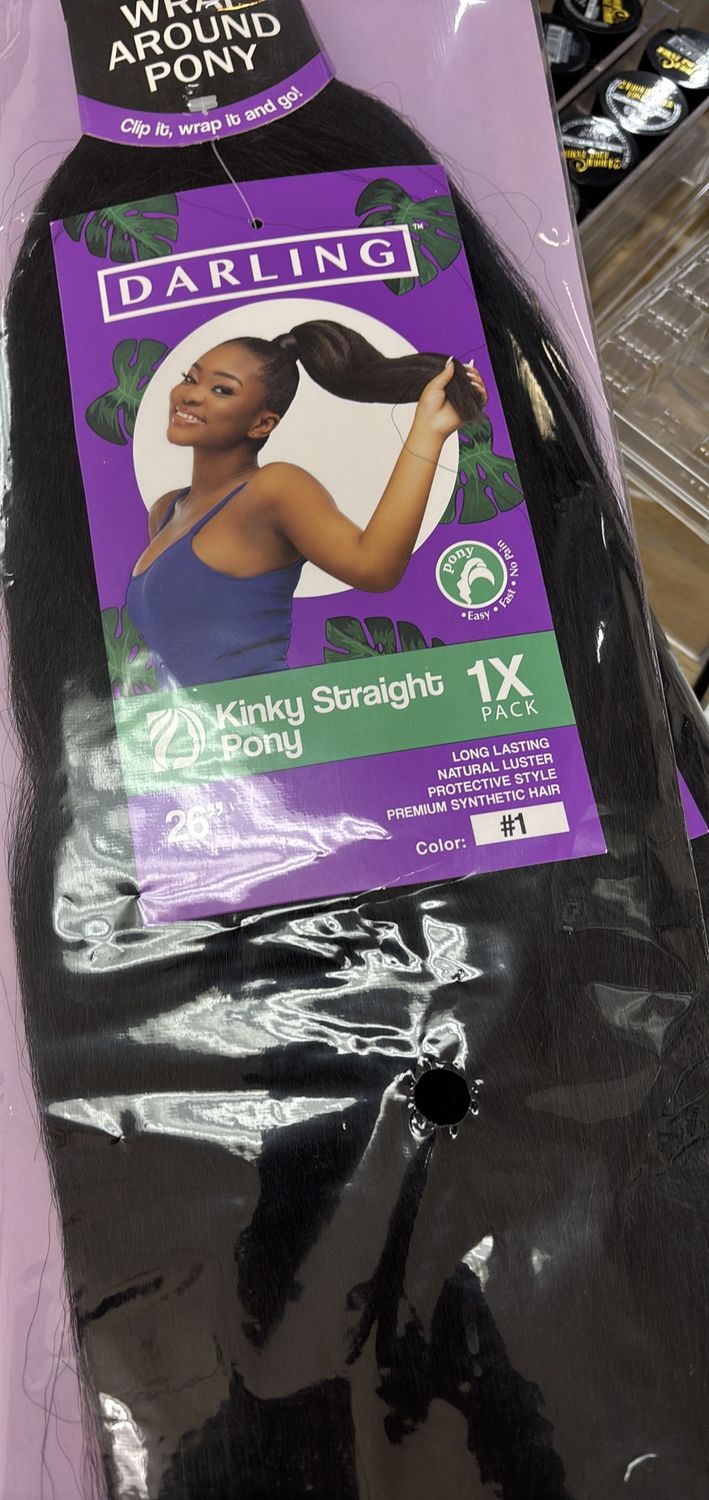 Darling kinky straight ponytail 1