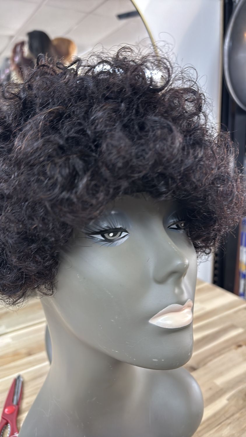 32 Black Curly Wig