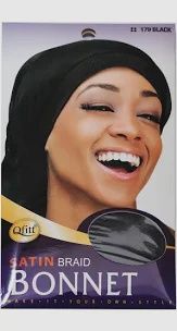 Q FITT Satin Bonnet, Braid, Assort