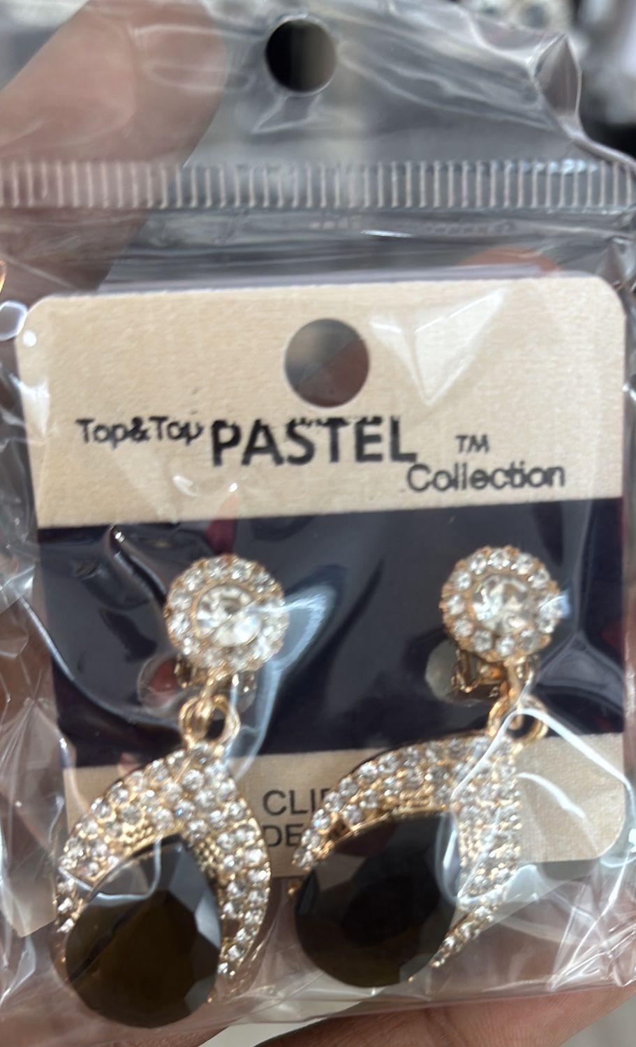 top &amp; top pastel oval earrings