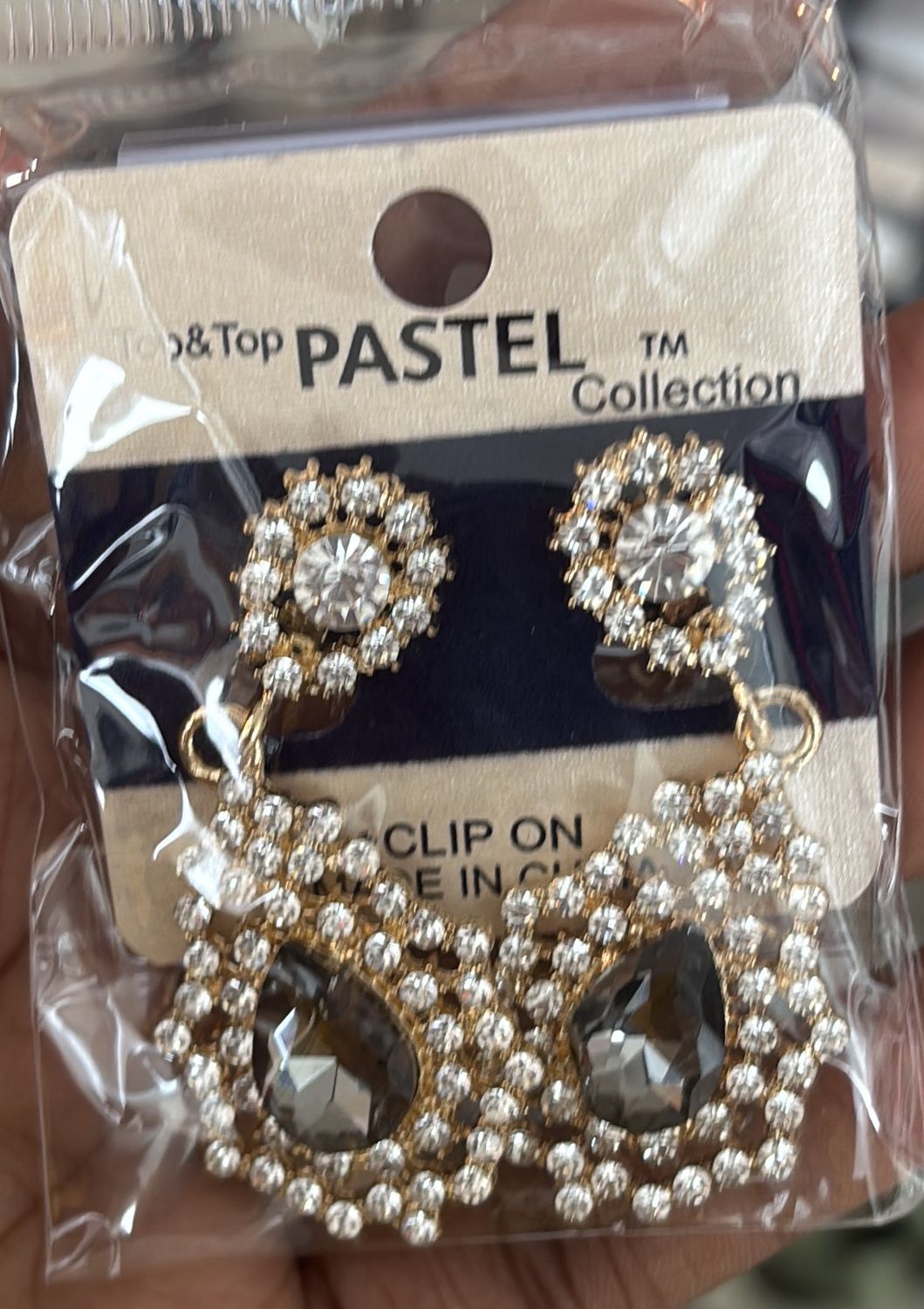 top &amp; top pastel diamond earrings