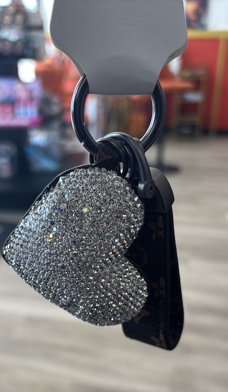 black heart keychain