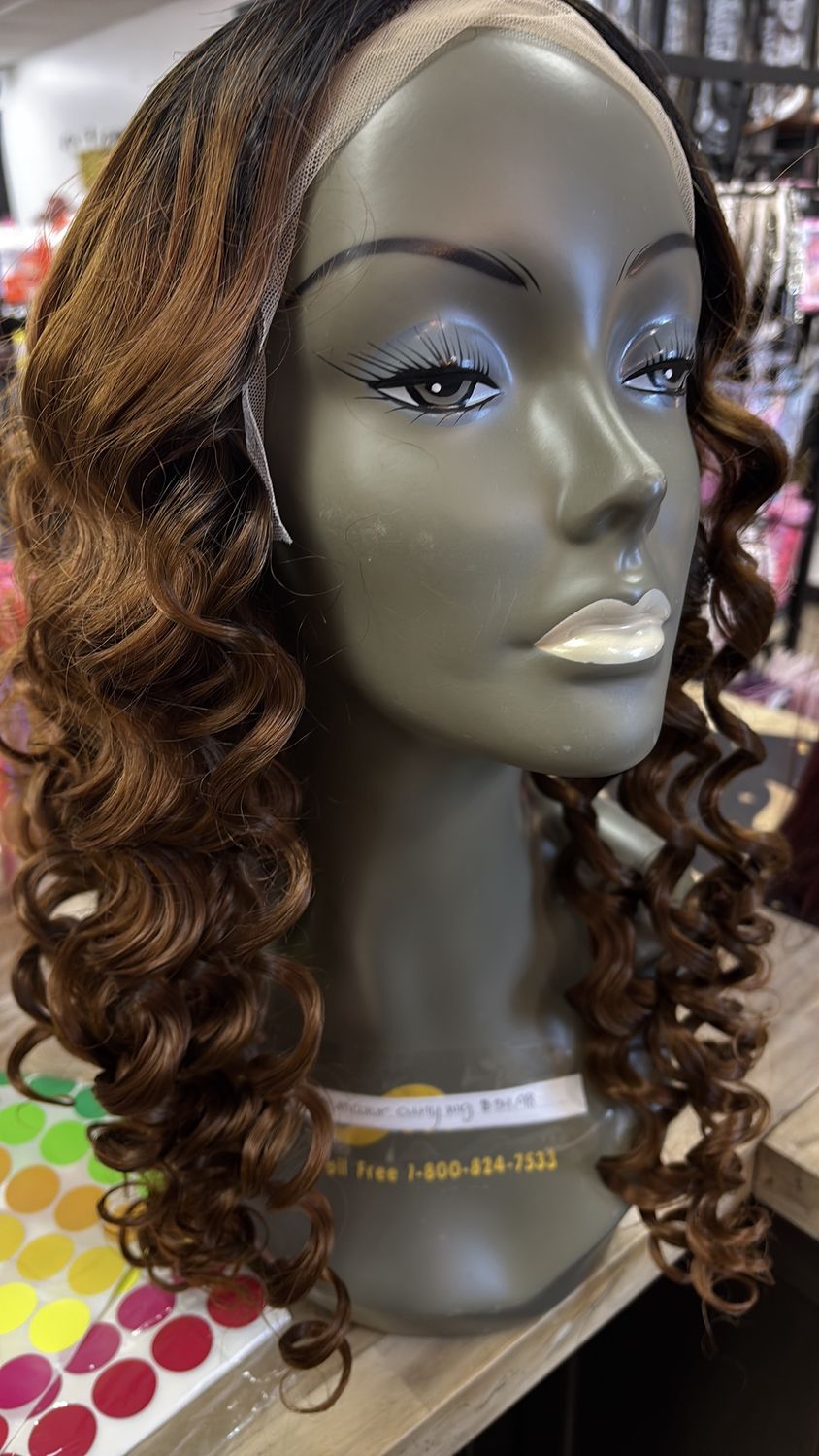 26in multi color curly