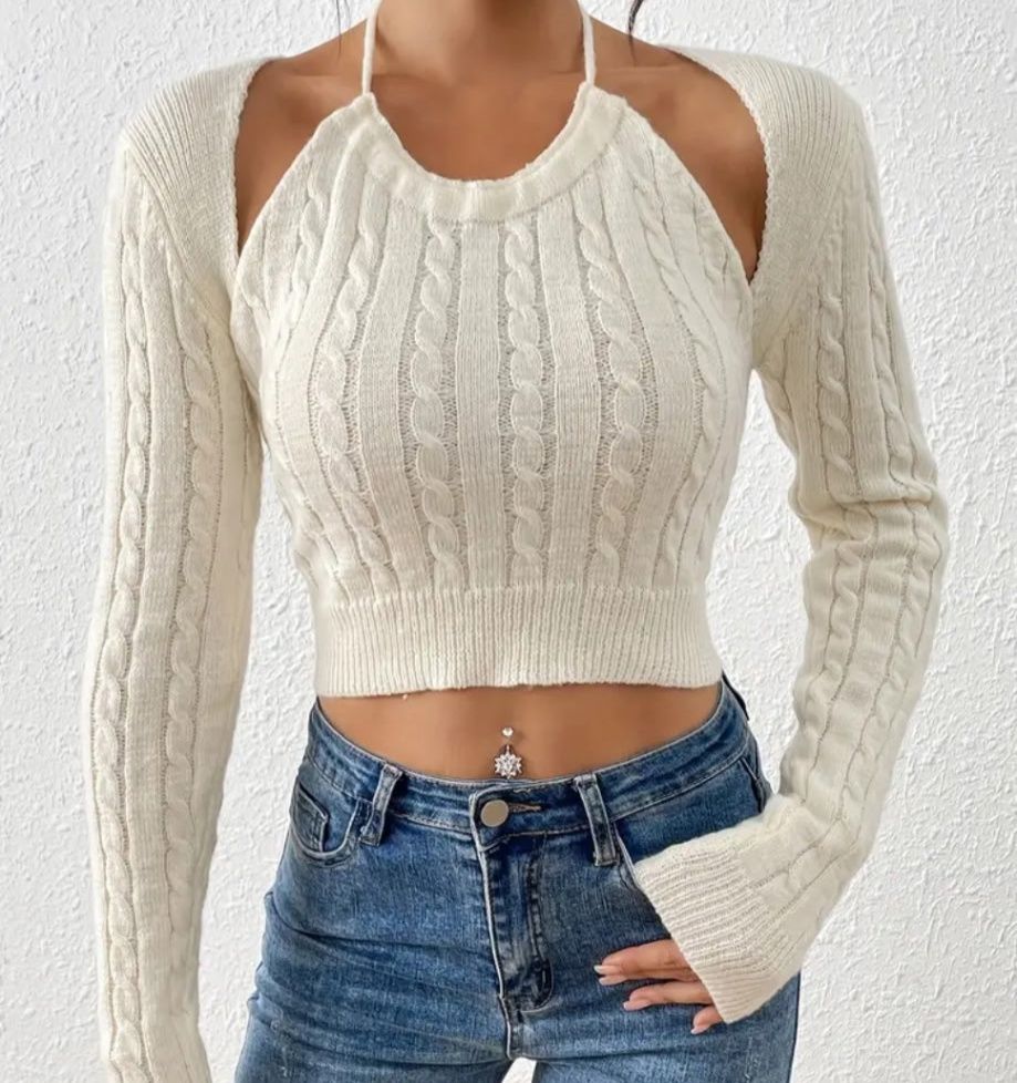 Crème color Sweater Small
