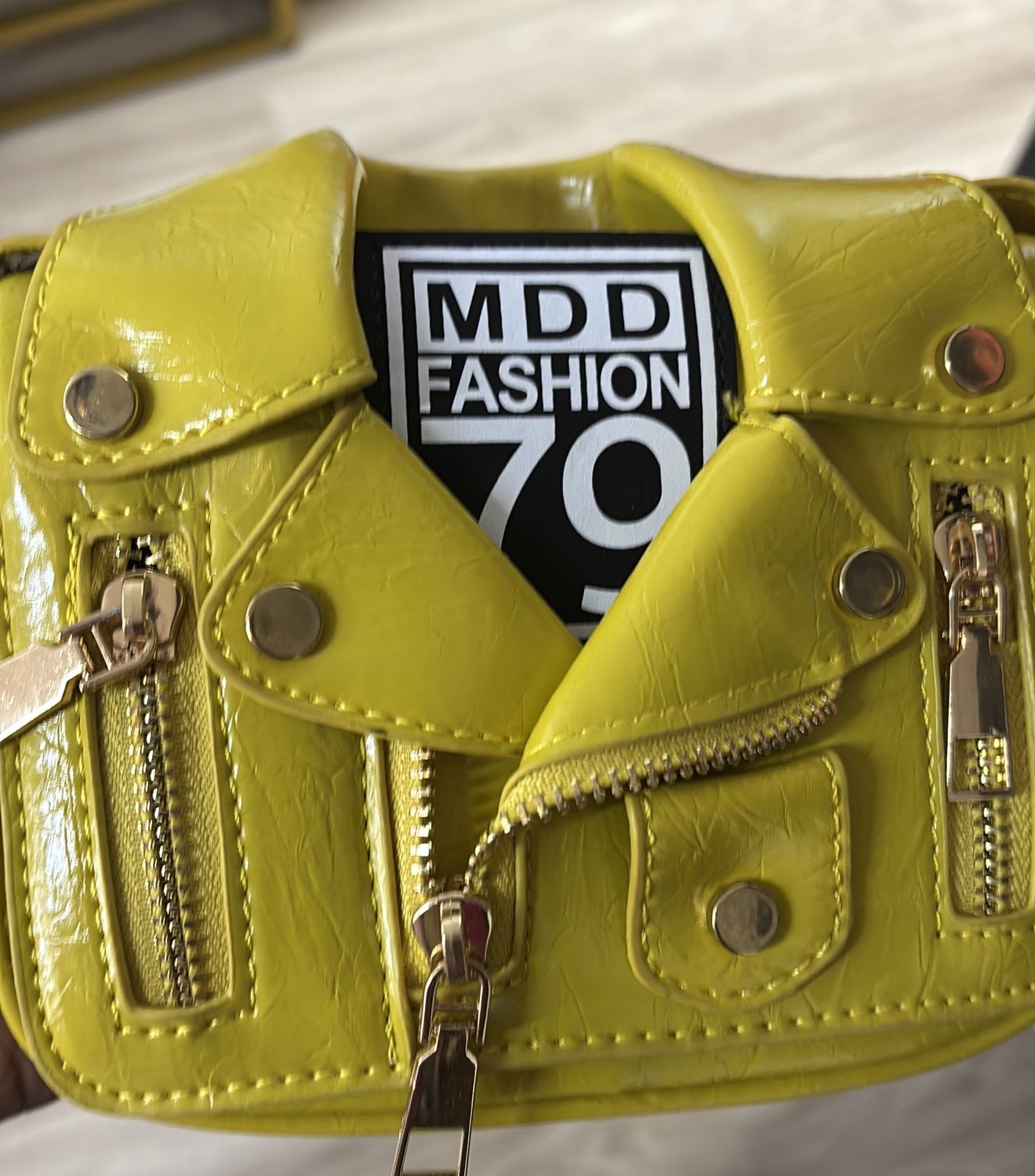 women jacket mini suitcase bag YELLOW