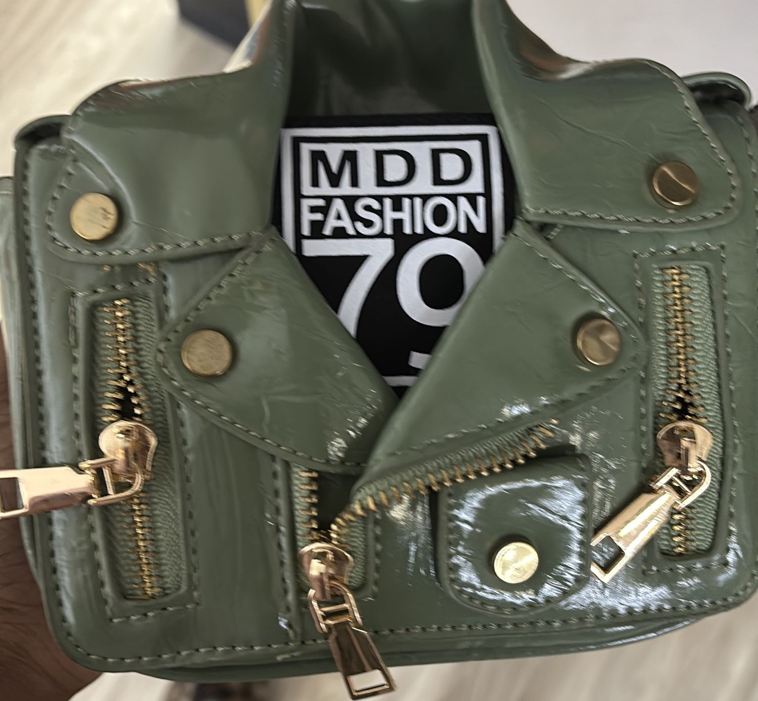 women jacket mini suitcase bag GREEN