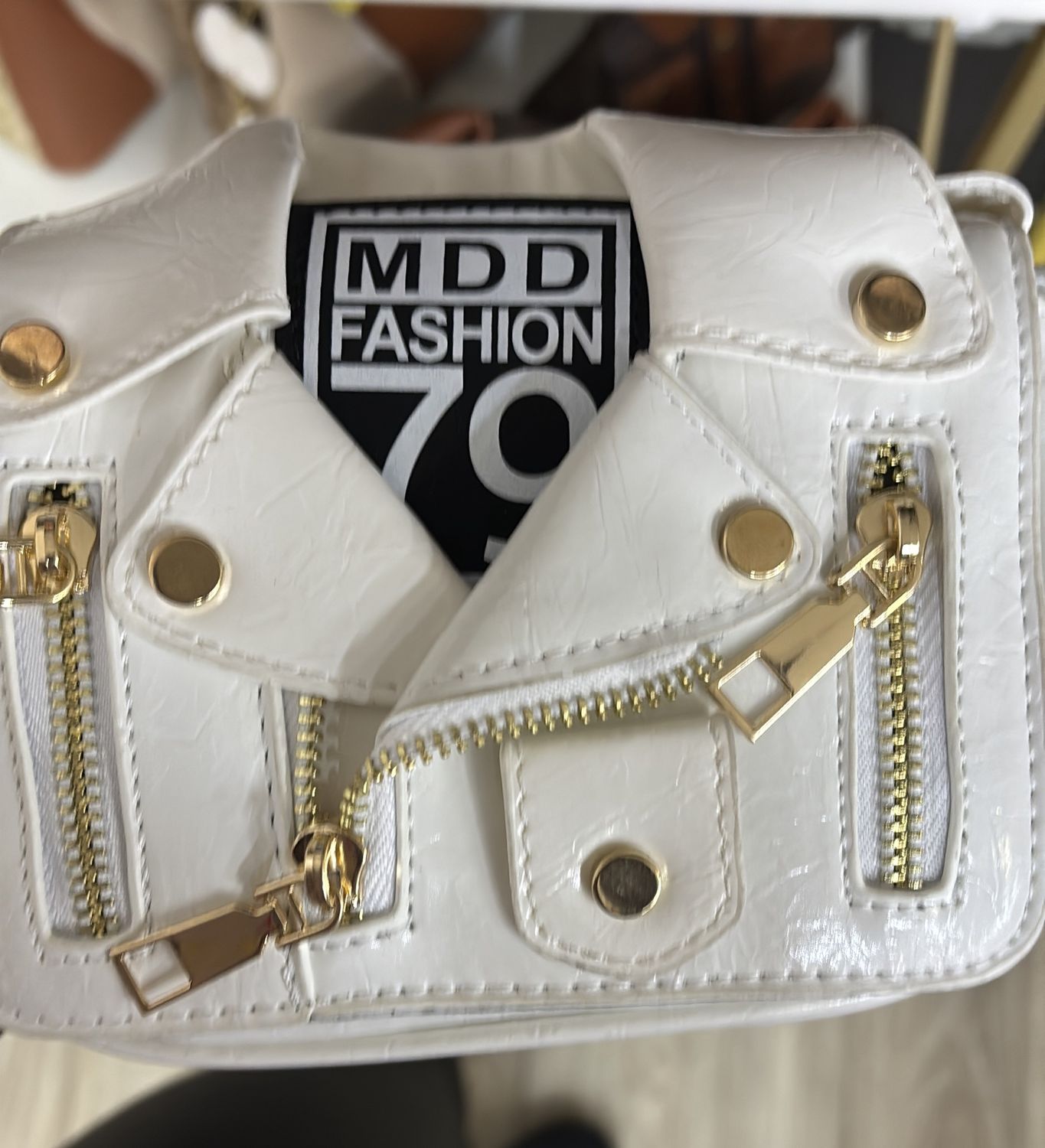 women jacket mini suitcase bag WHITE