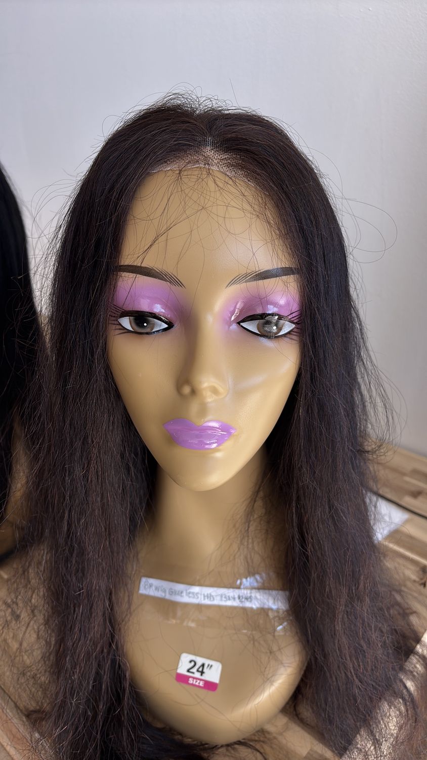 Black Pink  Wig Glueless Hd 13X4 24"