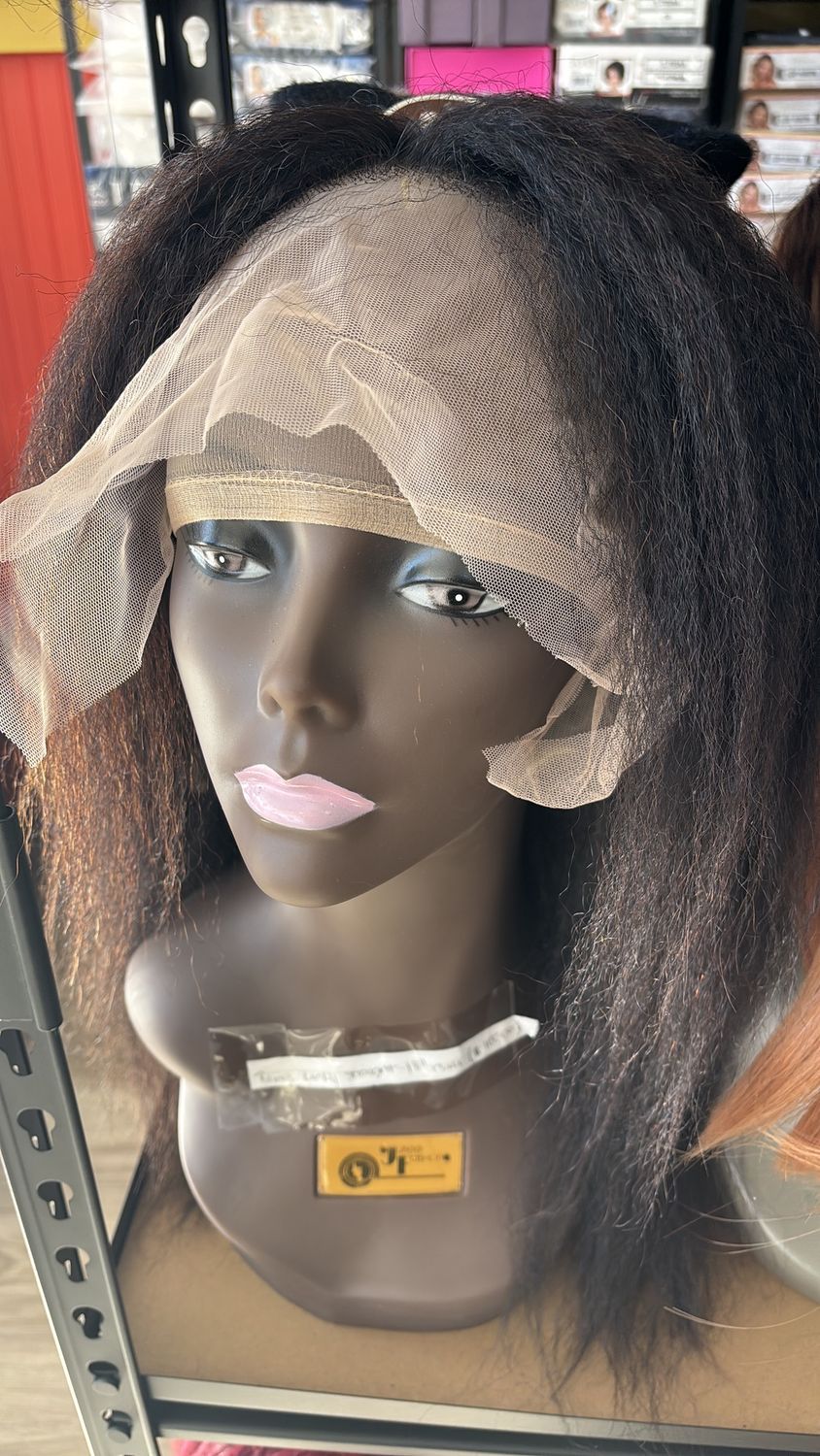 Bling Kinky Straight Wig 18" 13x6