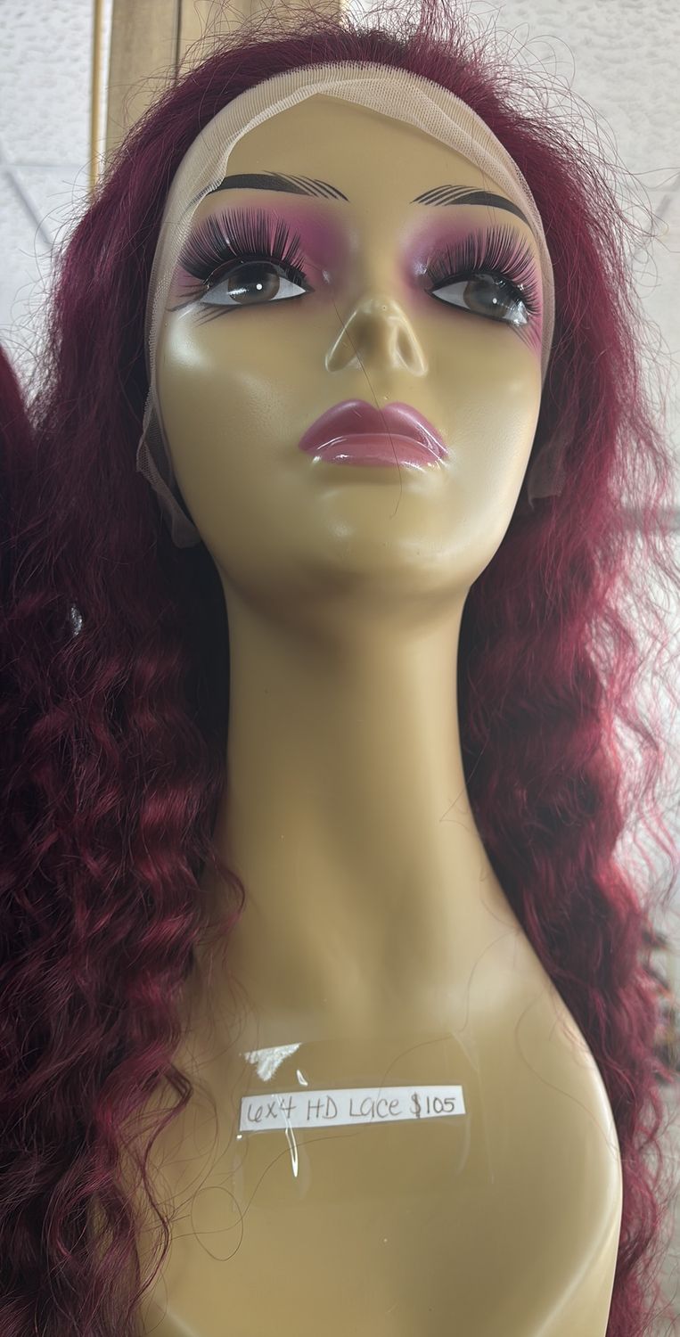 6x4 HD lace burgundy