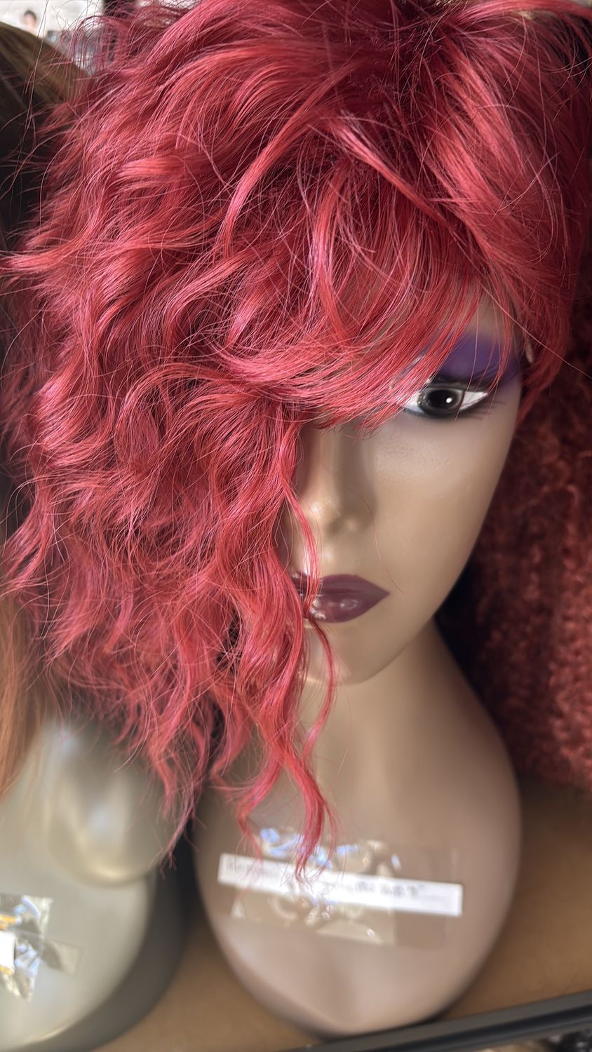 Fantasia kinky curly red bob 8