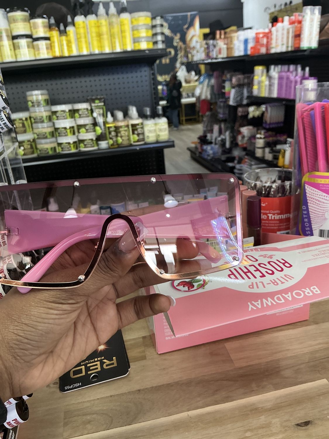 purple n pink feet glasses