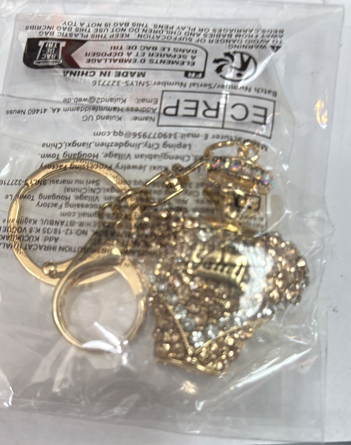 Crown Rhnst KeyChain Gold