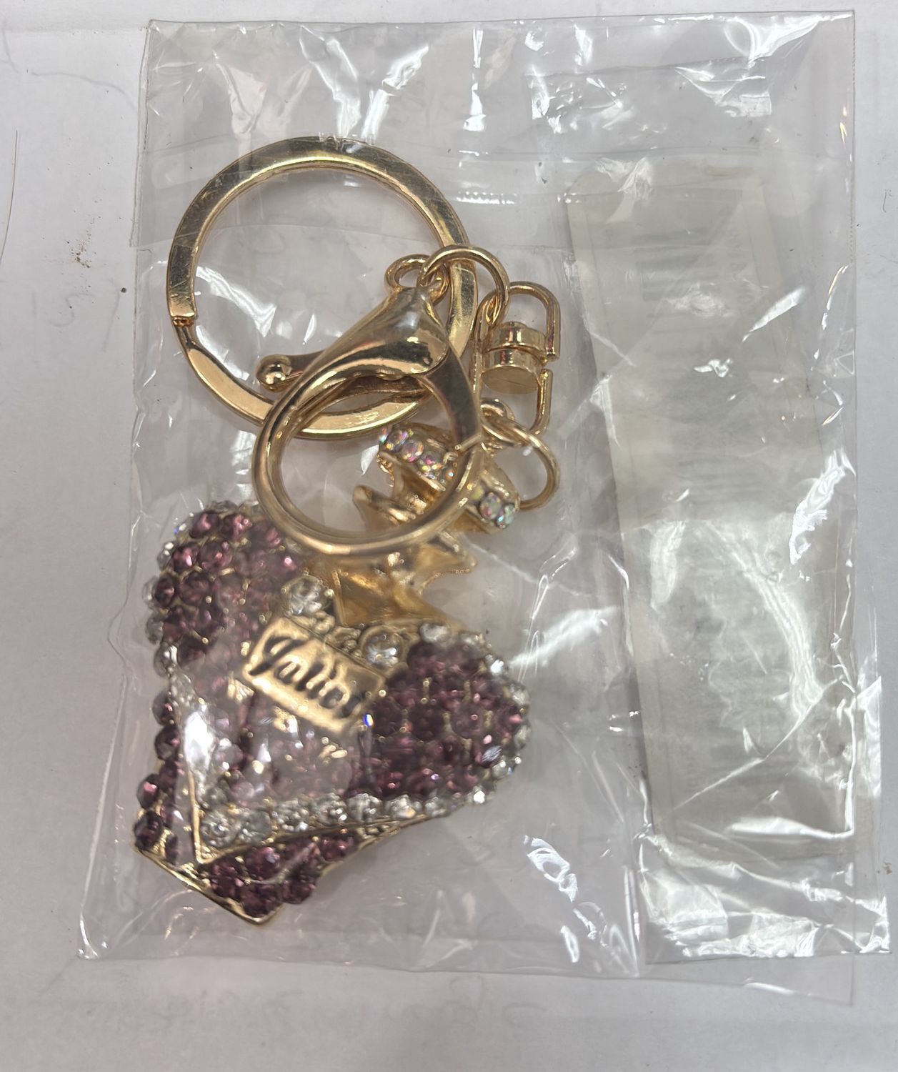 Crown Rhnst Key Chain Purple
