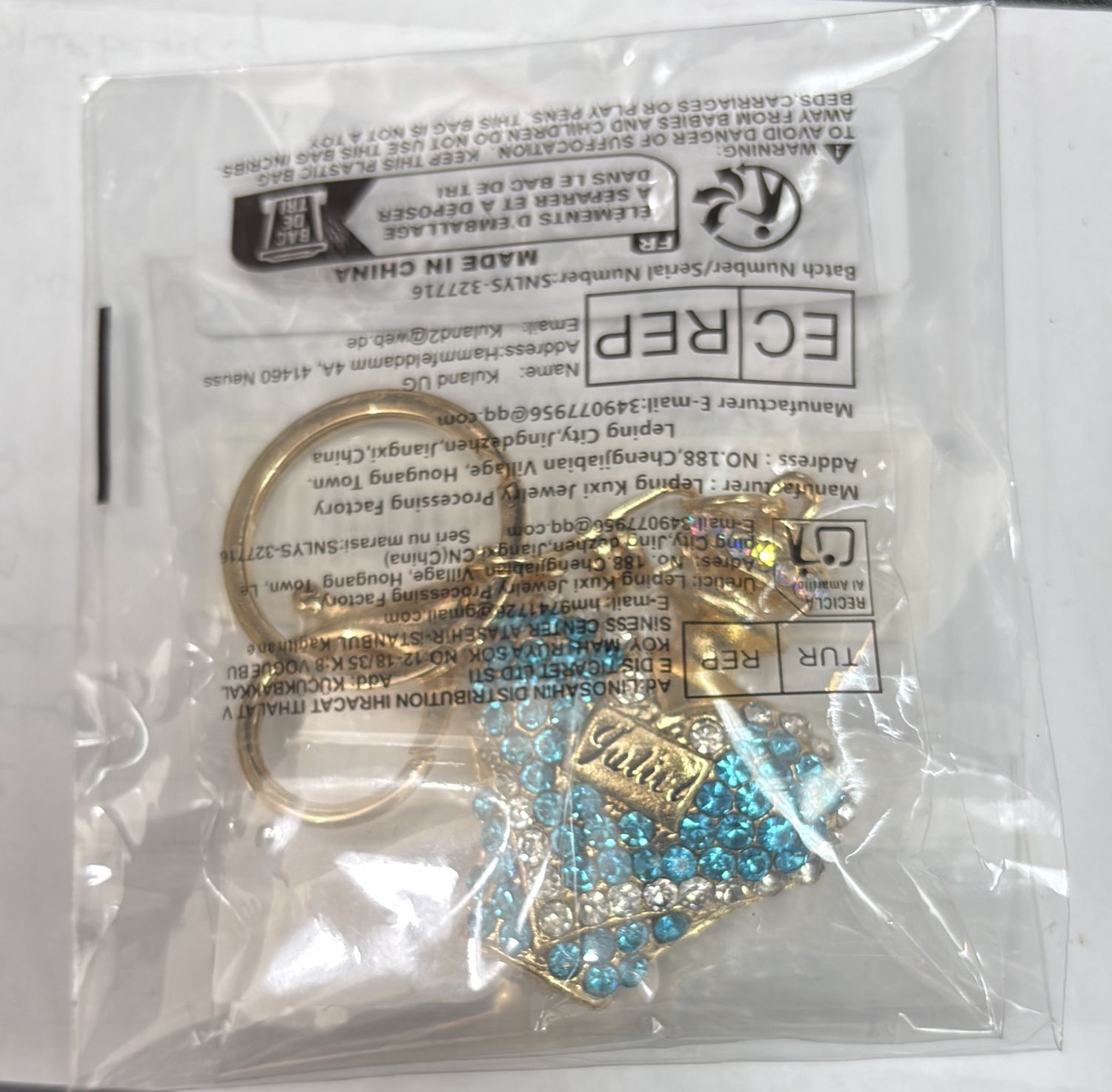 Crown Rhnst KeyChain Blue