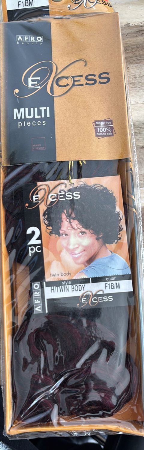 excess 2pc human hair twin body F1B/M
