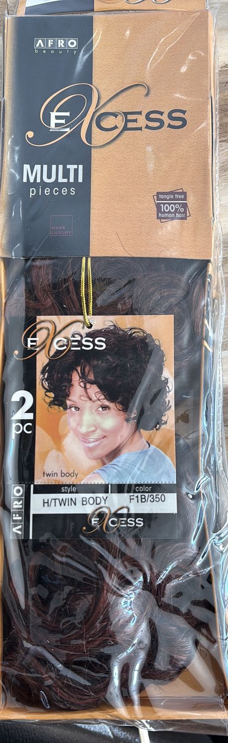 excess 2pc human hair twin body F1B/350