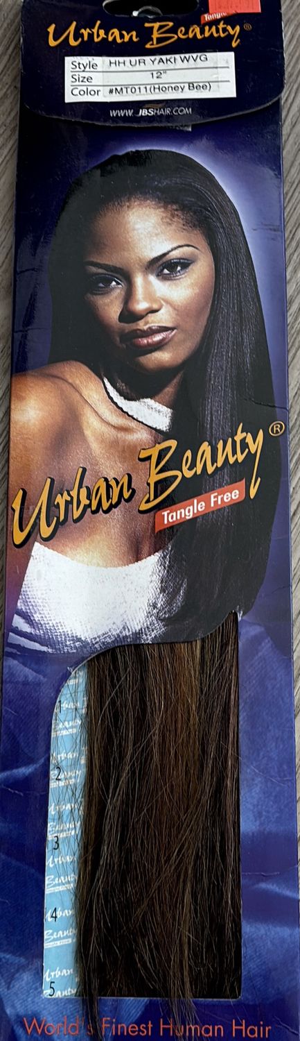 Urban Beauty Human Hair Yaki 12” honey Bee