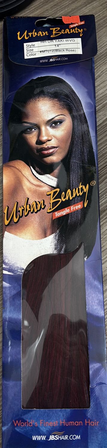 Urban Beauty Human Hair Yaki 14” Black rose