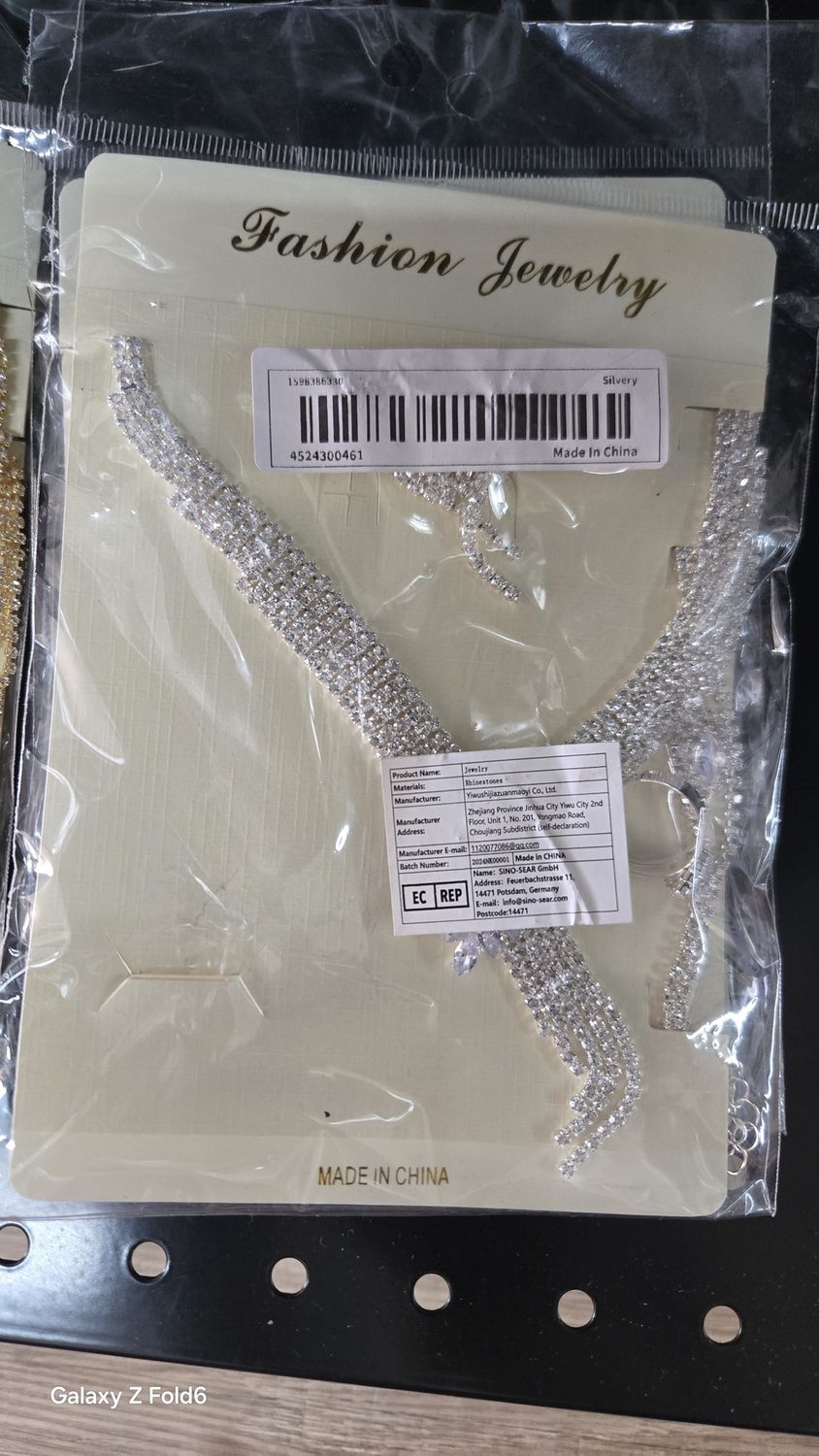 White diamond jewelry set