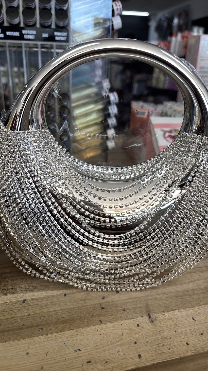 Purse champagne silver grey