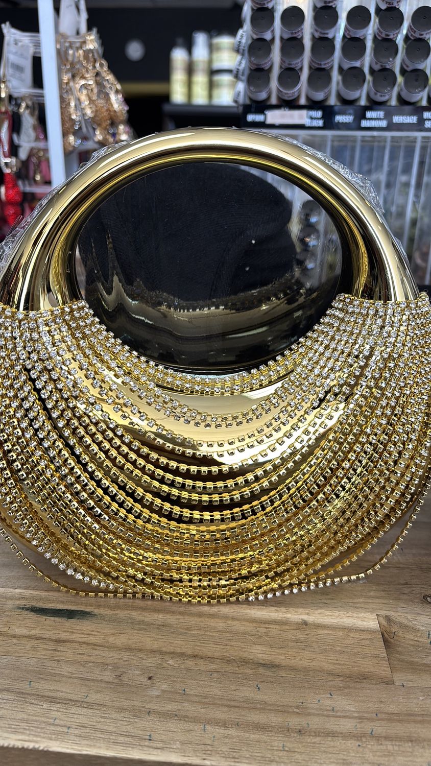 Purse champagne golden