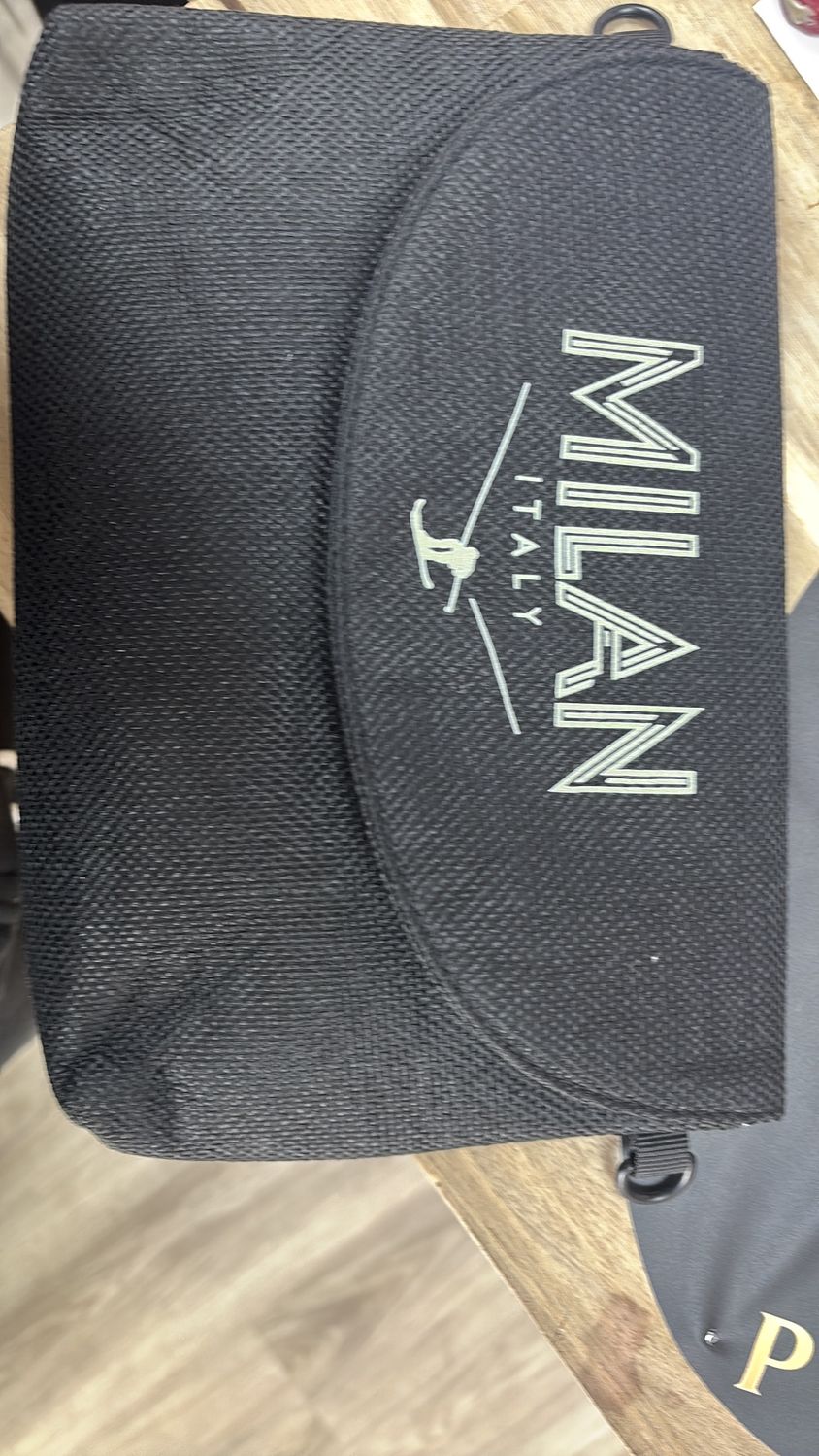 Milan italy black &amp; green bag