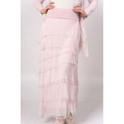 Silk Flutter Maxi Skirt