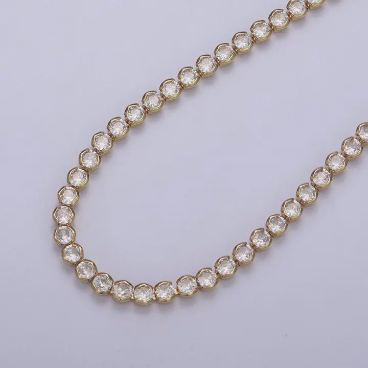 CZ Tennis Necklace 14Kt GF