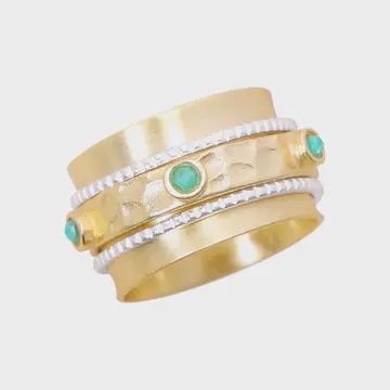 Amazonite Spin Ring