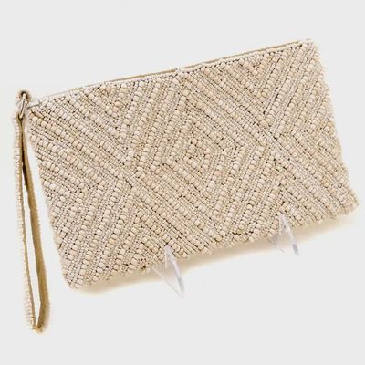Beaded Diamond Wristlet