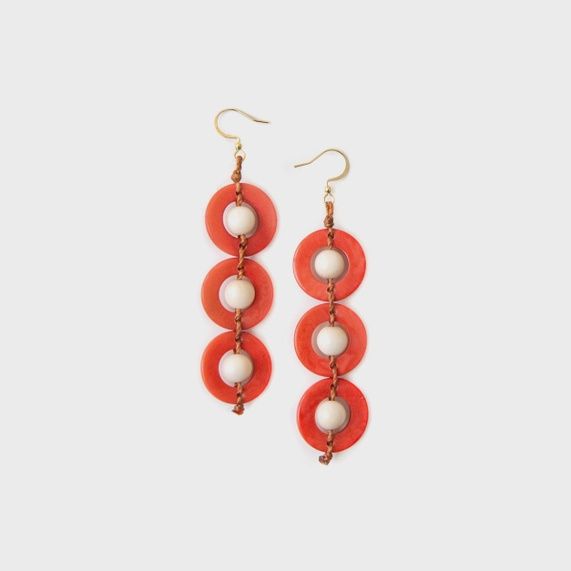 Frida Earring Poppy/Coral