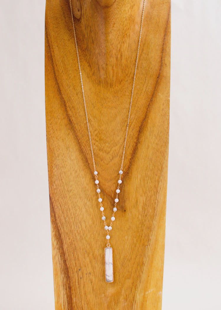 Natural Stone Necklace, Material: Moonstone