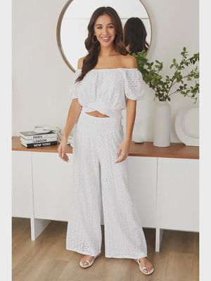White Eyelet Set