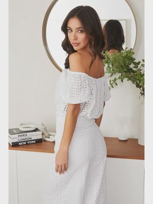 White Eyelet Set