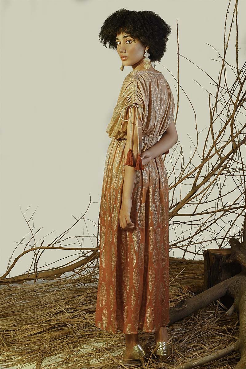 Ombre Metallic Dress