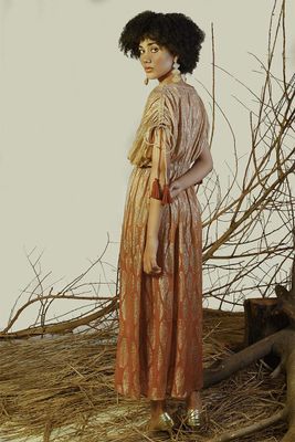 Ombre Metallic Dress