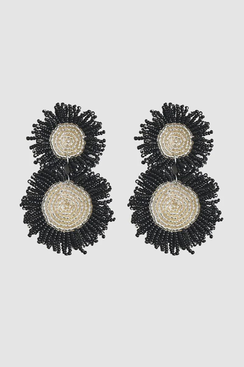 Black and Silver Statement Earring