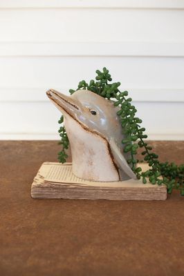 Dolphin Ceramic Planter