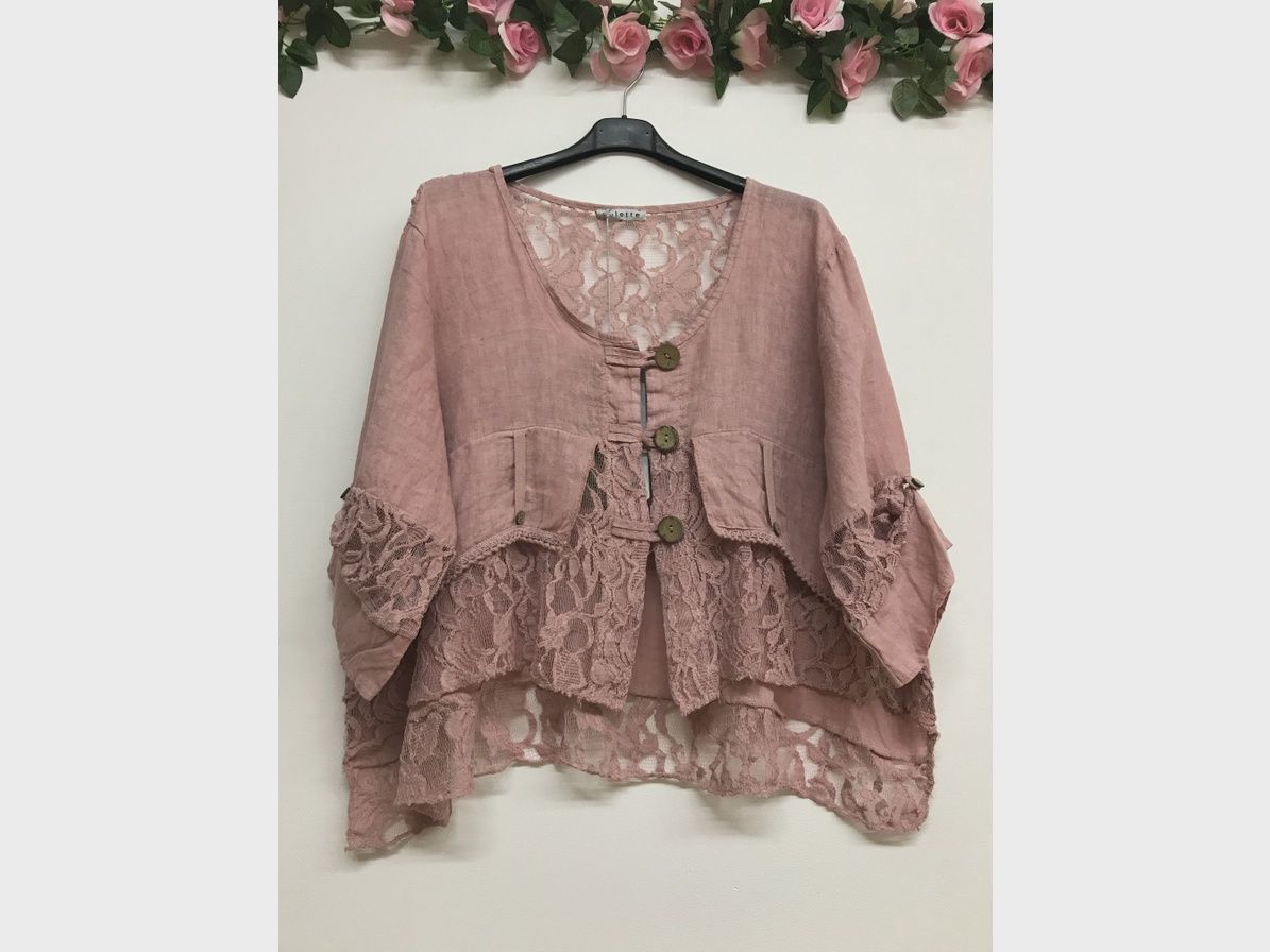 Linen &amp; Lace Top 9207, Colour: VINTAGE ROSE