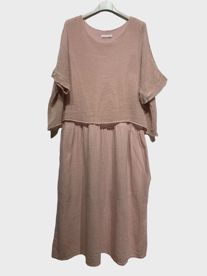 Kiana Dress O/S, Colour: VINTAGE ROSE