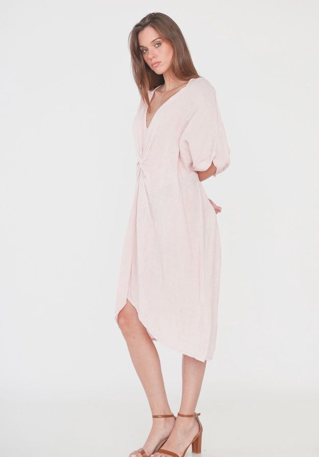 Ciarra  Linen Dress O/S, Colour: BLUSH