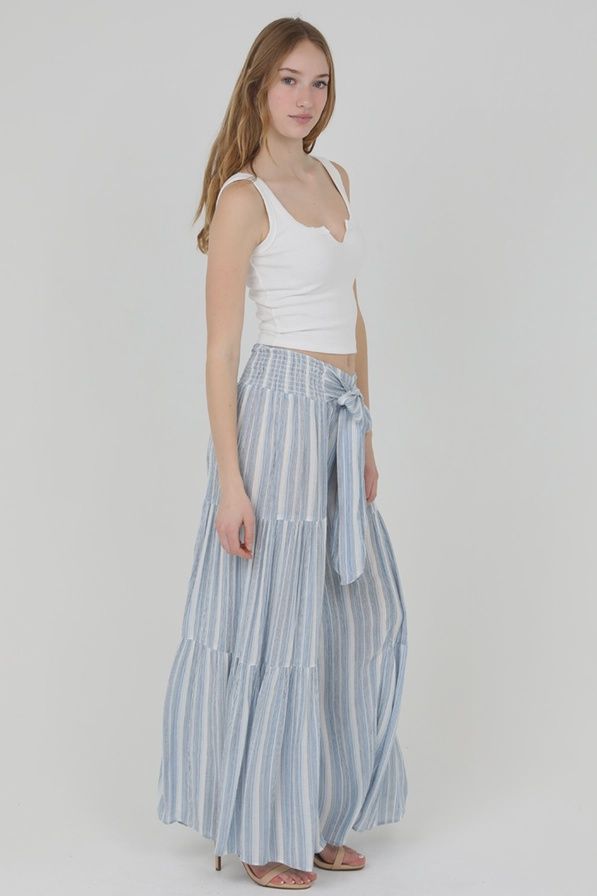 Dreaming of Greece Palazzo Tiered Pants, Size: S