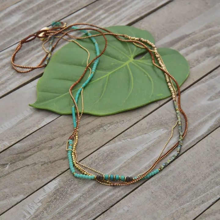 Triple Strand Beaded Wrap