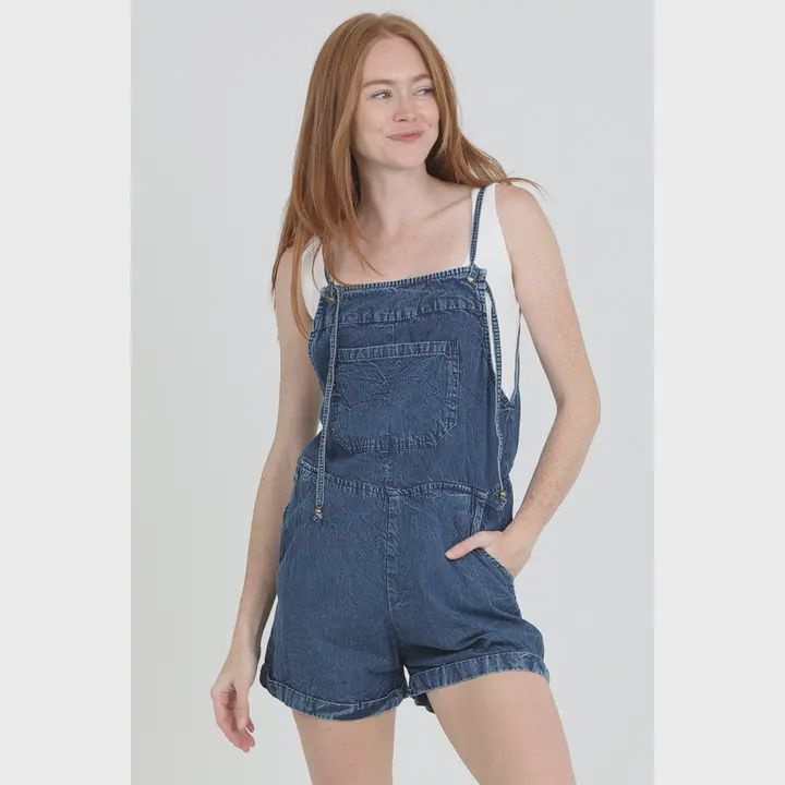 Denim Romper, Size: S